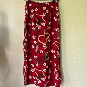 IOLANI SPORTSWEAR Island Moments by Emme Maxi Tropical Skirt, Sz M